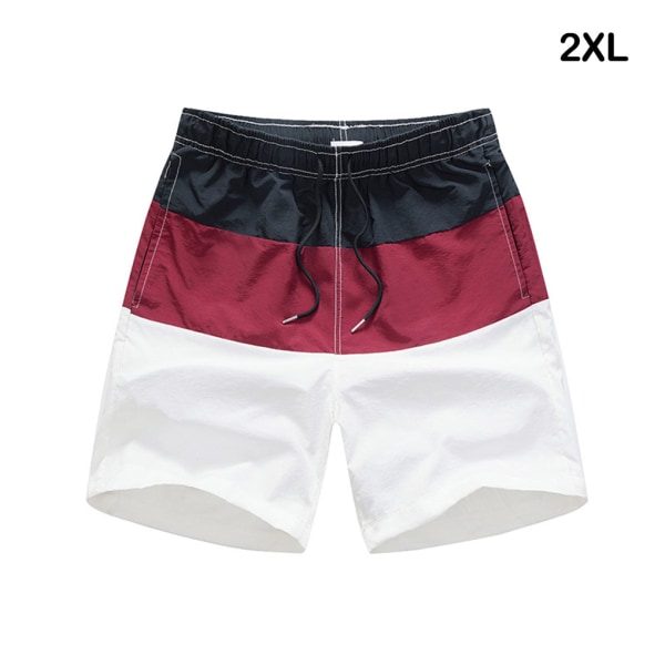 1/2/3/5 Pustende og stilige shorts for menn - for sommeren Wine Red and Black XXL,1 1 Pc