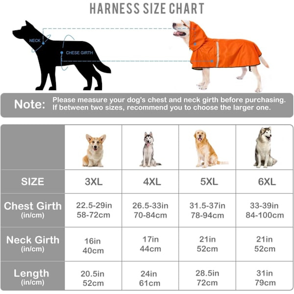Dog Raincoat Stor Pet Waterproof Coat Regnjacka