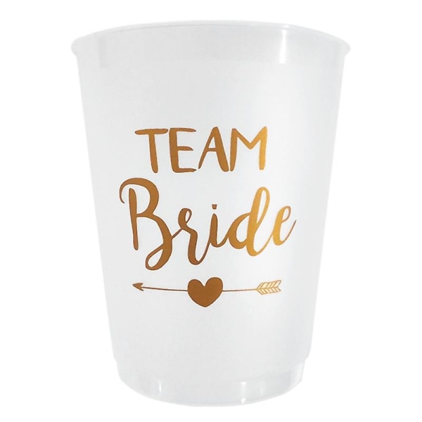 12 stk Team Bride Plastkopp Utdrikningslag Gjennomsiktige kopper Sett