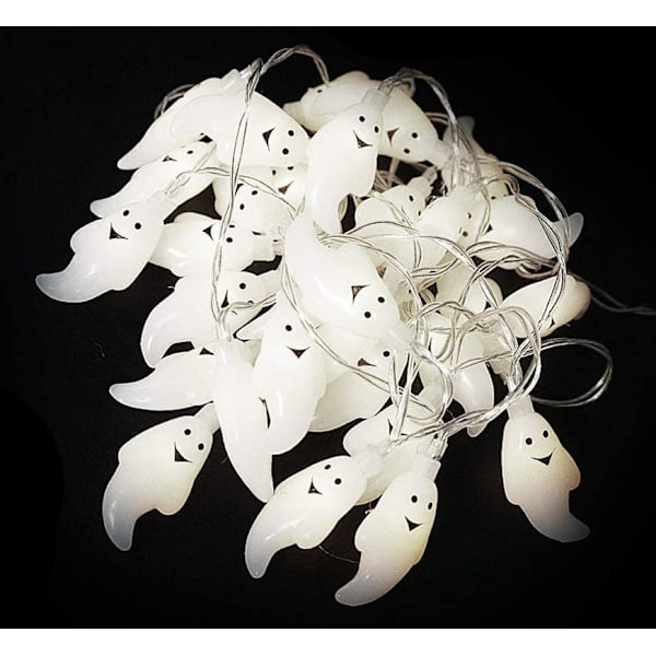 Halloween Ghost String Lights 15ft 30 LED Pumpkin Ghost Lights