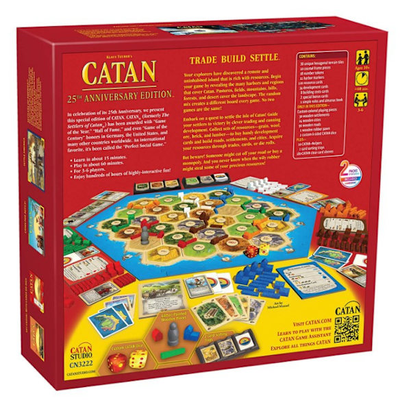 Engelsk version av Catan Board Game 25th Anniversary Edition