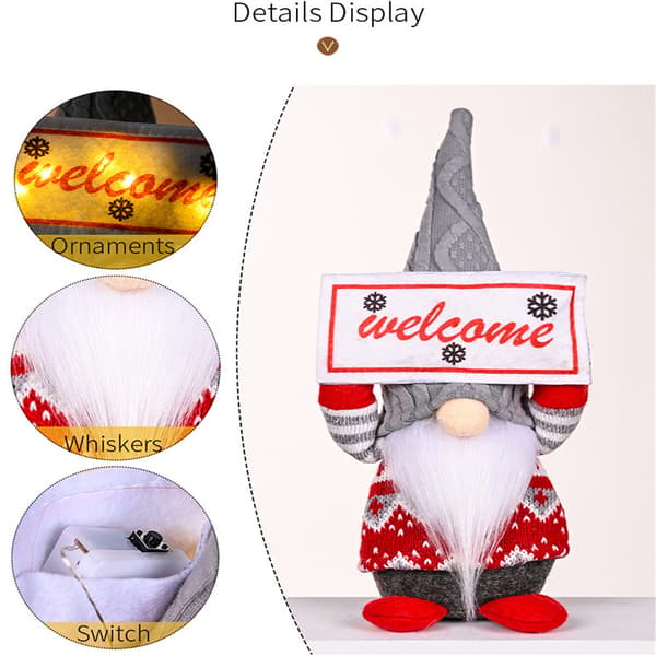 Julbräda plysch ansiktslös docka Gnome dvärg prydnadsdekor 2
