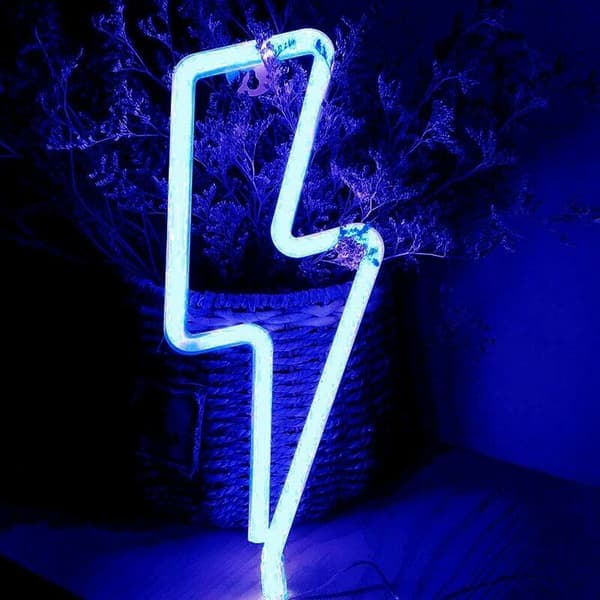 Neonljusblixt Neonljus LED-skyltformad Ljus Väggdekor för