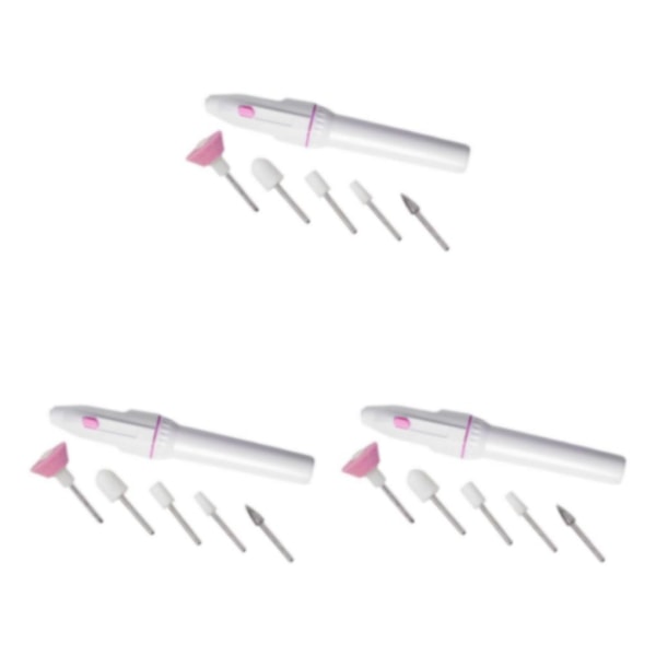 1/2/3 1x Portabel Elektrisk Nagelborrmaskin Set Polering för 3Set