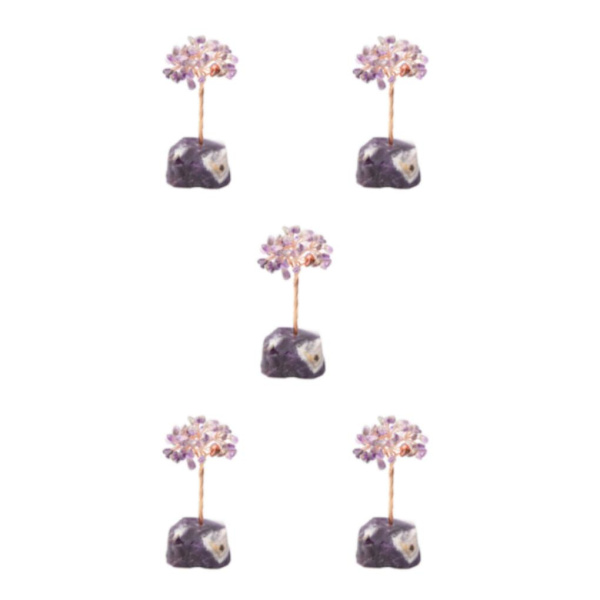 1/2/3/5 Onnenpuu Kodin sisustus Hieno käsityö ja luonnollinen amethyst+amethyst 13cm 5PCS