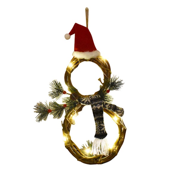 Upplyst julkransdekoration, Krans med hatt och