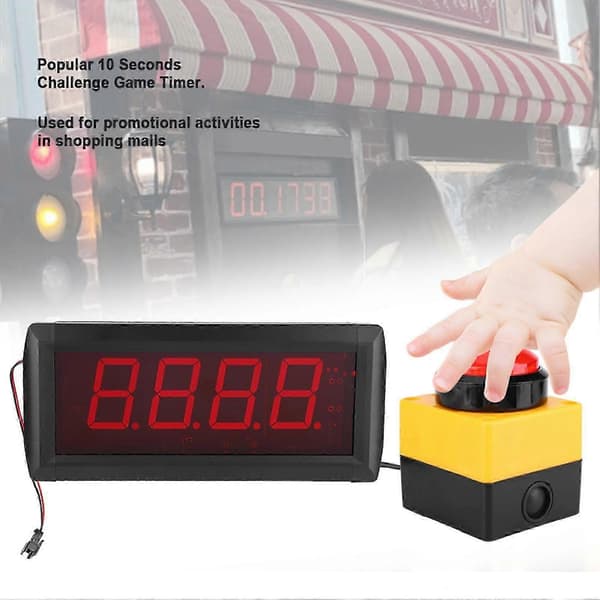 Populært spillutfordring 10 sekunders nedtellingstimer LED digital skjerm 100-240VAC