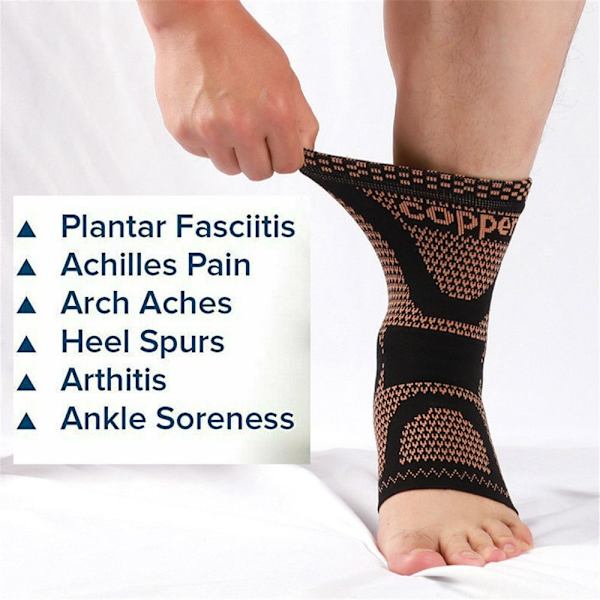 1 par fotstrumpor Plantar Fasciitis kompressionsstrumpor BLÅ L