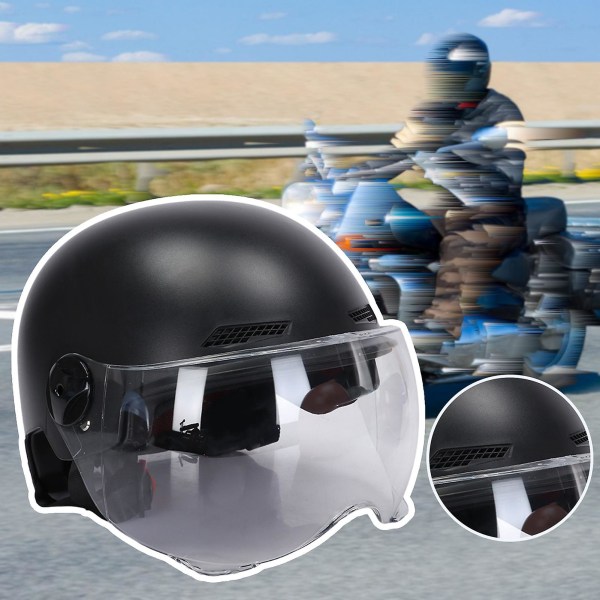 Motorcykel Solskærmshjelme Sikkerhed Anti-impact Cykelhjelme Til Kvinder Mænd Sky blue