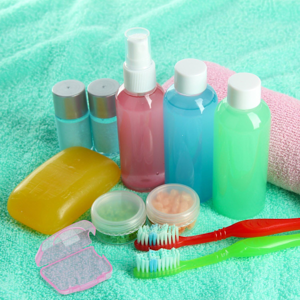 10 stycken resebärbart case（slumpmässig färg）