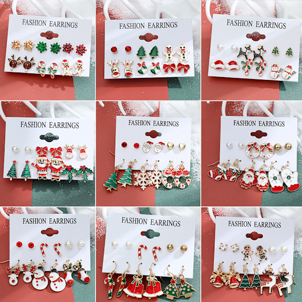 12pcs Jul örhängen studs Earrings