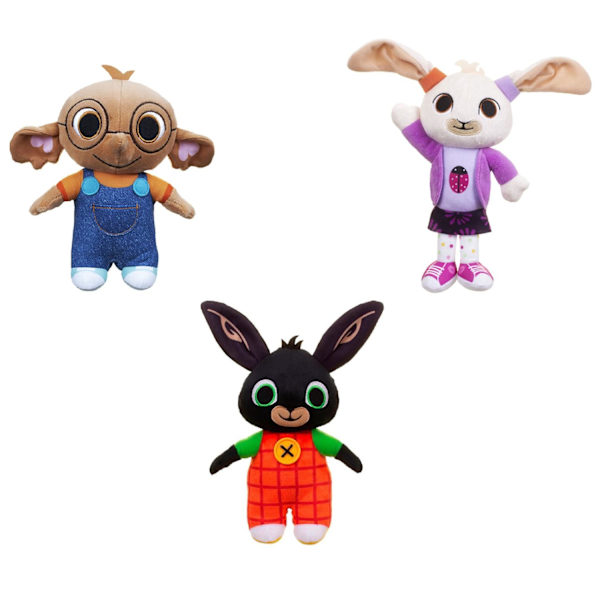 3 kpl BING Pehmolelu Bing, Coco & Nicky Pehmolelu Lelu 21-25cm multicolor