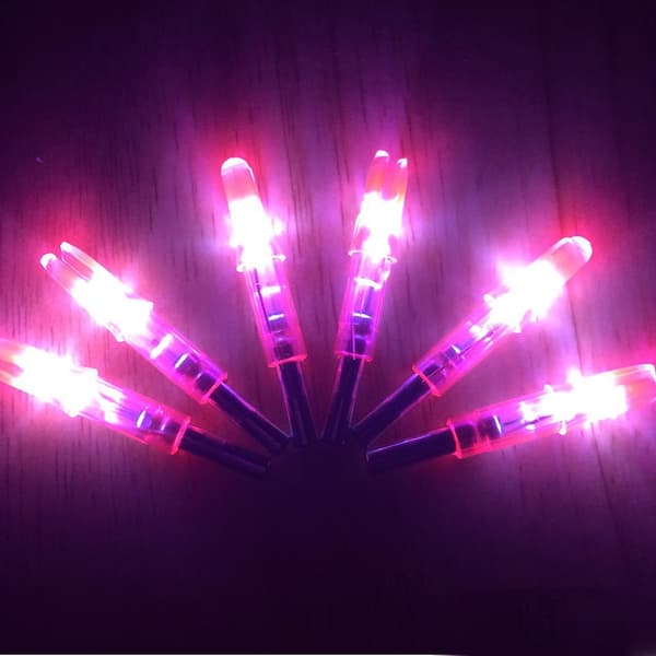 6 ST Shooting Bueskyting Lighted Nock Compound Bow LED Lighted for Arrow Nock Blue