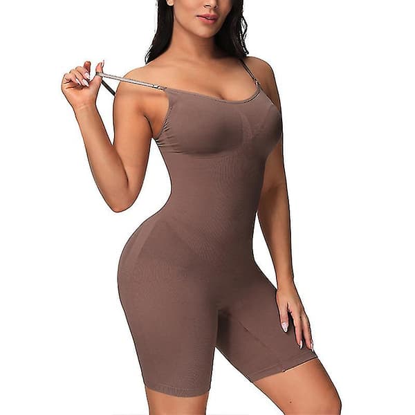 Body haper Body haper för kvinnor Magekontroll limming eamless hapewear Jumpsuit Coffee S