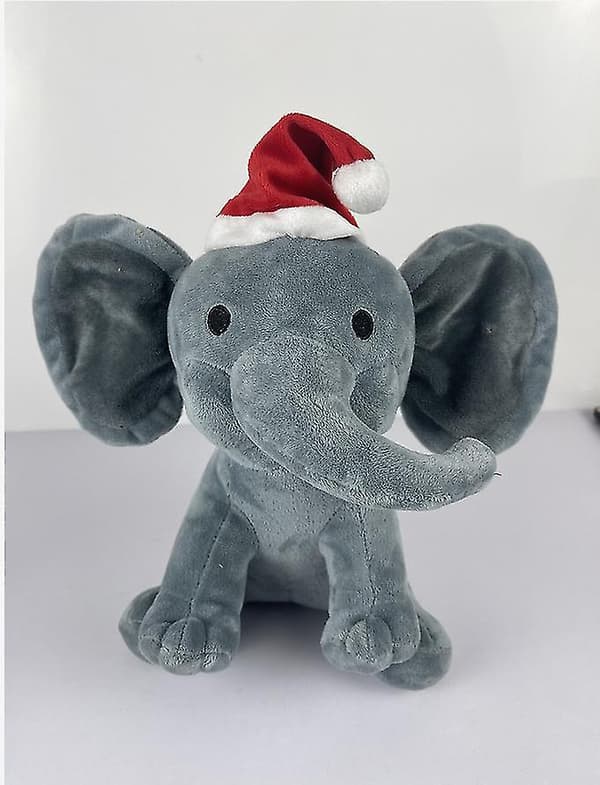 Elefantdocka Plyschleksak Barnpresent 23cm Christmas grey