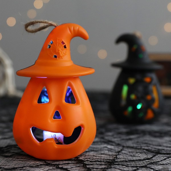 Halloween pumpa ljus pumpa lampa 2St