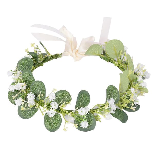 Farverig blomsterdekoration tynd sidehårbøjle trendy kvinders hårtilbehør