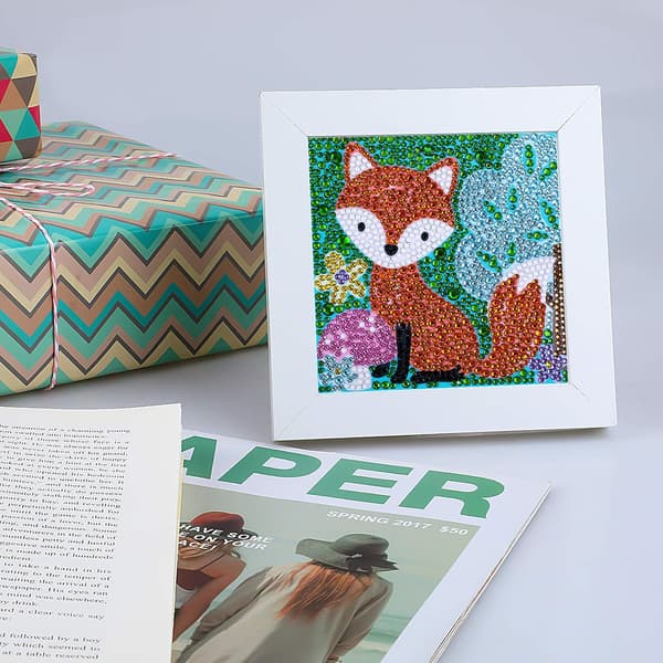 Fox 5D Barn Diamantmaleri Krysssting Håndverksett, DIY Barn