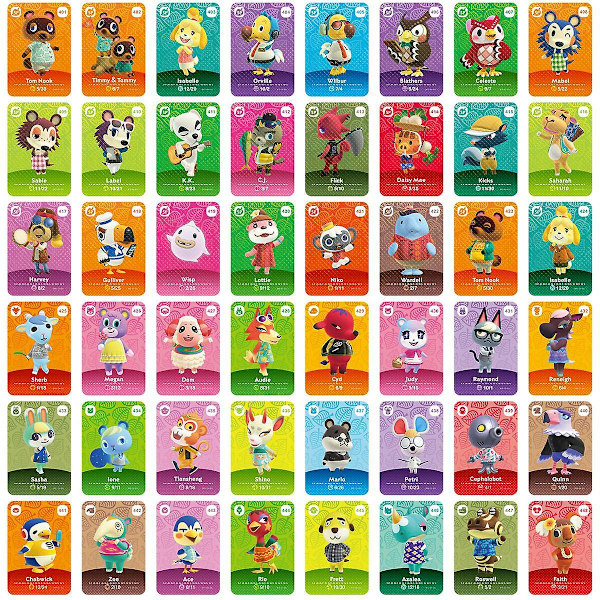 3 kpl NFC-pelikortteja eläinten hoitoon, yhteensopiva Nintendo Switch Amiibo / Switch Lite / Wii U - Random