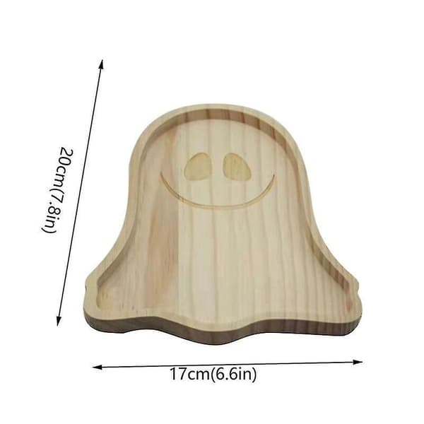 Halloween trä tallrik bricka heminredning middag tallrik dekoration hem prydnad 2st
