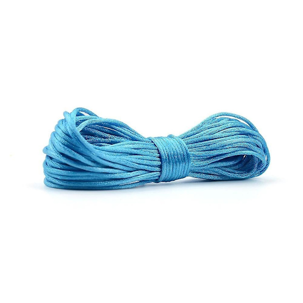 Nylon til fremstilling af halskæder til tænder Satinsnore Sutteklips kæde deep skyblue