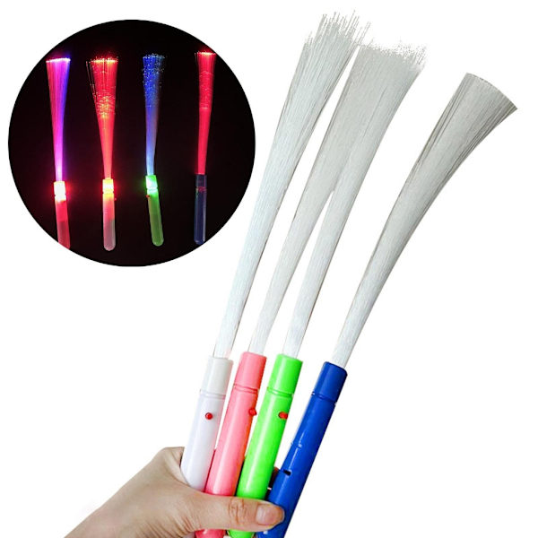 12st färgglada blinkande LED Light Up Rod Glow Wand Sticks för med 3 lägen LED-leksak Födelsedag Julklappsfest Favor White
