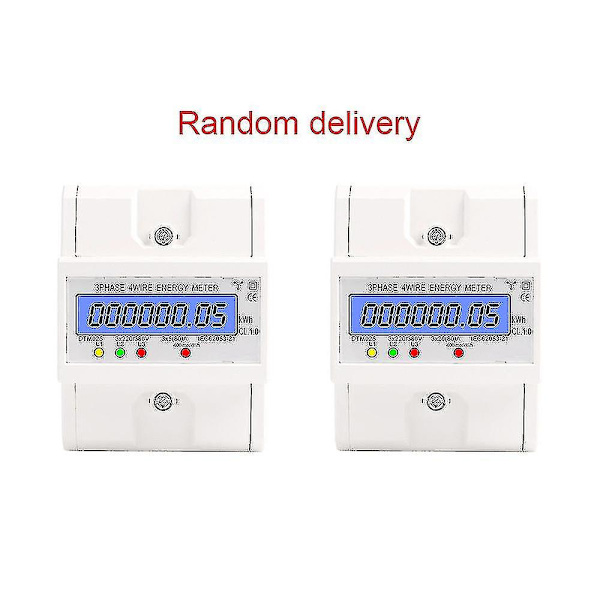 3-fas 4-tråds energimätare 220/380v 5-80a Energiförbrukning Kwh-mätare Din-skena installation Digital power med LCD-bakgrundsbelysning (