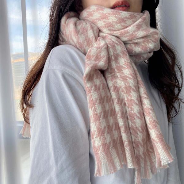 Håll dig varm Vintersjal för kvinnor, filt Wrap-sjal, mjuk stol Pink 180*70CM
