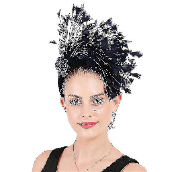 Kvinder Sort Fjer Pandebånd Fascinator Til Maskerade Karneval Fest