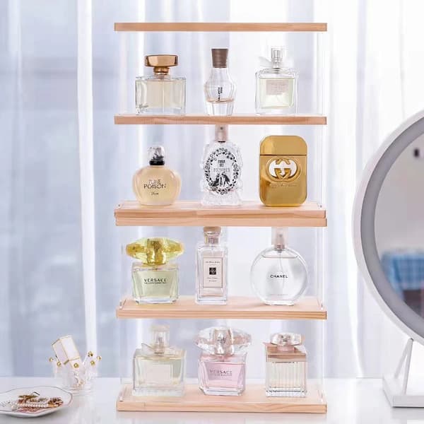 2-lags parfymoppbevaringsboks Leketøysdisplaystativ clear 30*9.6*27.7cm