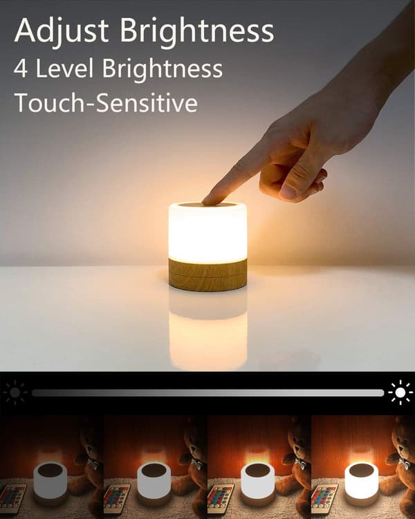 Mini Led Night Light, Färgglad sänglampa, Touch Night Light