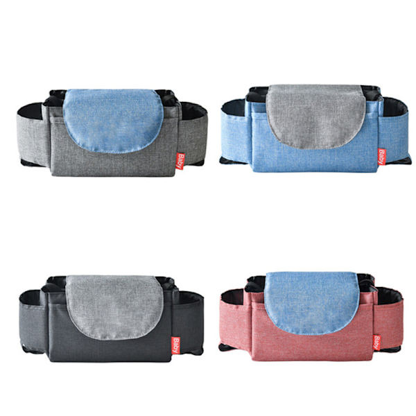 Barnevogn Organizer - Skulderstropp, passer for barnevogn Grey