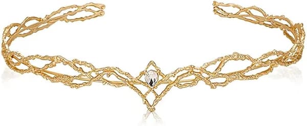 Rhinestone Circlet Crown Headpiece med Elf Ears Dress Up Halloween
