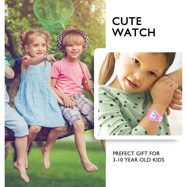 Unicorn Kids Watch (Rosa), Girl Watch Waterproof 3D Cute Cartoo