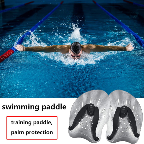 1 par Palmer Simning Hands Poof med Simträning Hand Paddle Palm Tillbehör Paddel