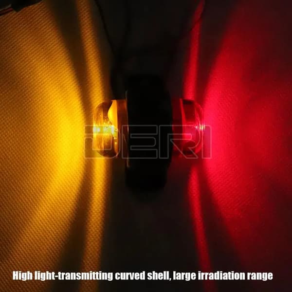 2 stk. Lastbil Trailer Lys LED Sidemarkeringslys Positionslys red yellow