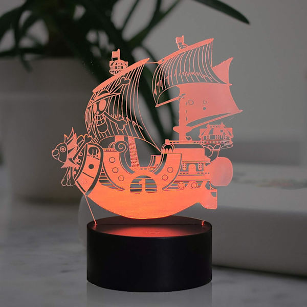 Going Merry Monkey D Luffy Boat 3D Optical Night Light Zoro