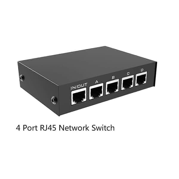 4 ind 1 ud 100/1000Mbps Mini Gigabit Netværksswitch 5 Port Ethernet Switch Internet Splitter Desktop RJ45 Netværksswitch