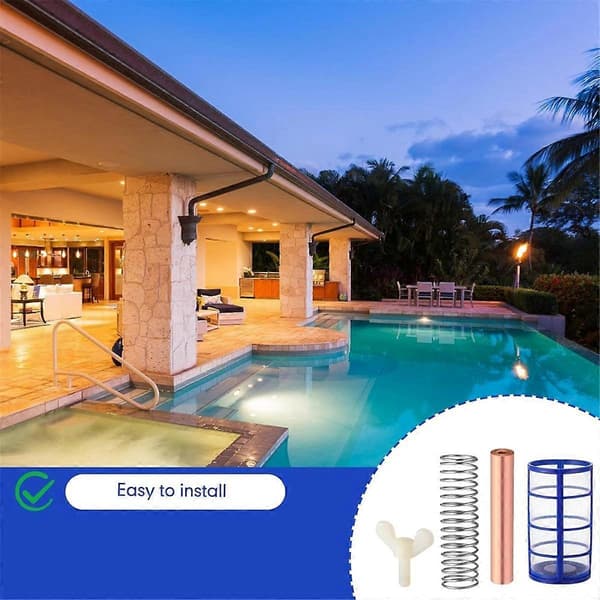 Kobberanode erstatningssett Solar Pool Erstatning Inkludert Kobberanode, 4,13 X 0,71 Tommer Gjengede M6