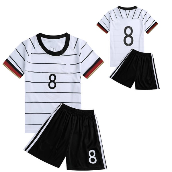 Partihandel fotbollströja uniform set barn barn fotboll bära tröjor Beige S