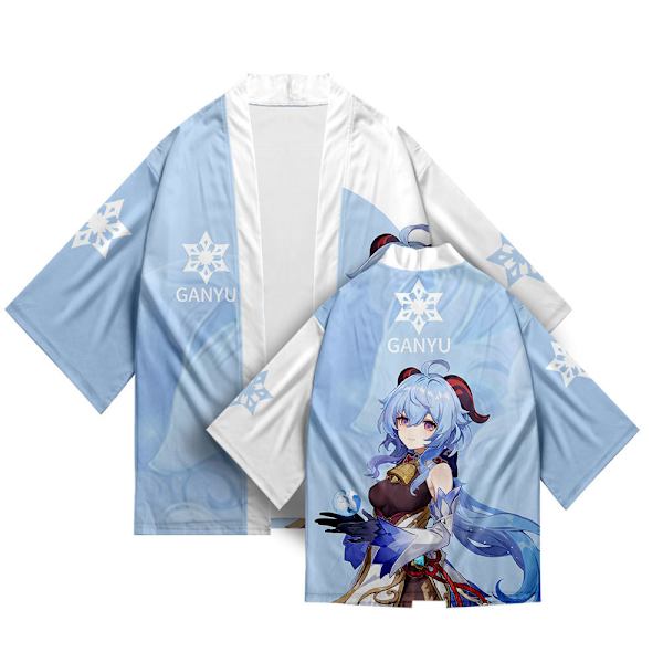 Mub- 26 Tyyliä Genshin Impact Xiao Zhong Li Qiqi Cosplay 3D-tulostus Haori Anime Kimono Viitta Anime Sarjakuva Vaatteet 11 4 XL