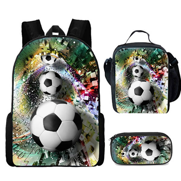 kid Fotball måltidsveske pennal student ryggsekk fotball case Football backpack