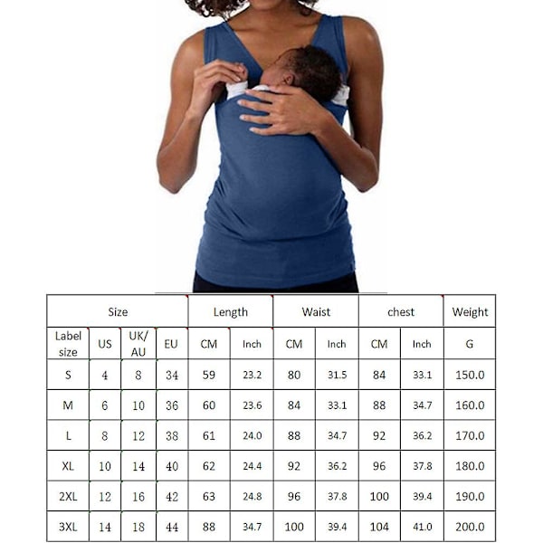 Soft And Comfortable Kangaroo Maternity Clothes, Multifunctional Baby Mother Clothes, Family Baby Sling Clothes Blue XL