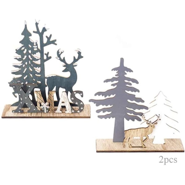 Jul tre bokstaver Xmas dekorasjon display objekt Mini
