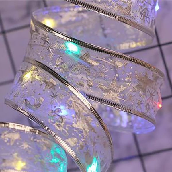 40 LED Ribbon Lights 4m Sølv for jul, fargerike
