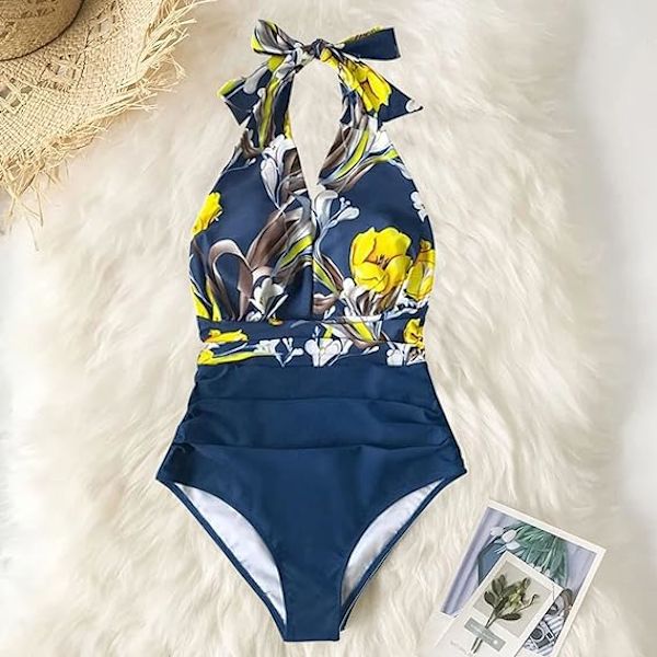 Badedragt Dame Mavekontrol One Piece Dame V-udskæring