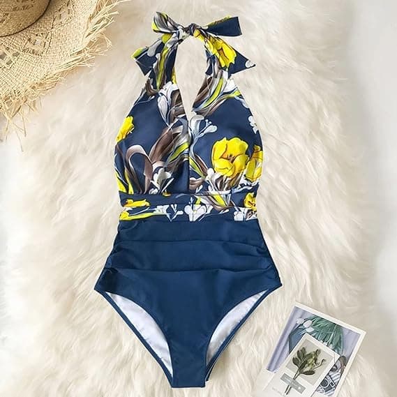 Badedrakt Dame Magekontroll One Piece Dame V-hals