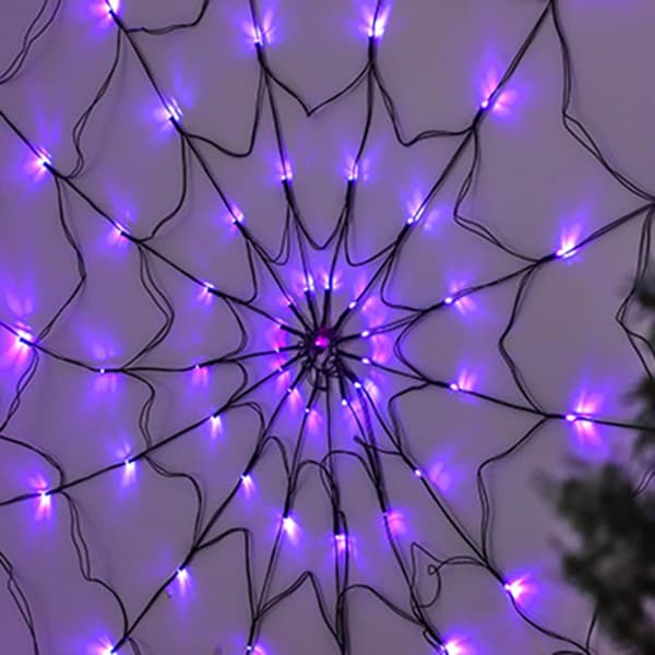 Halloween Spider Web Bærekraftige energisparende edderkoppnettlamper