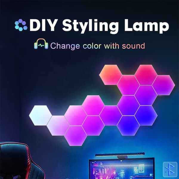 CL Lighting Producent Custom Design Hexagonal Vægpanel Rgb Rumindretningslys Gaming Led