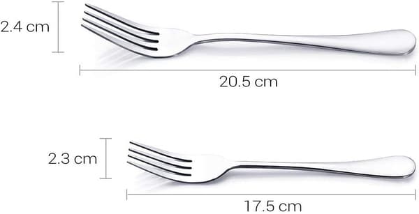 20,5 cm Rustfritt Stål Gaffel for Biff Kjøtt Salat, Oppvaskmaskinsikker